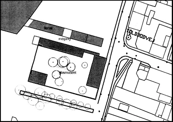 Glas - Museet for glaskunst Situationsplan