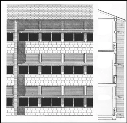 Voldparkens Skole - Energicenter Voldparken Facadeudsnit