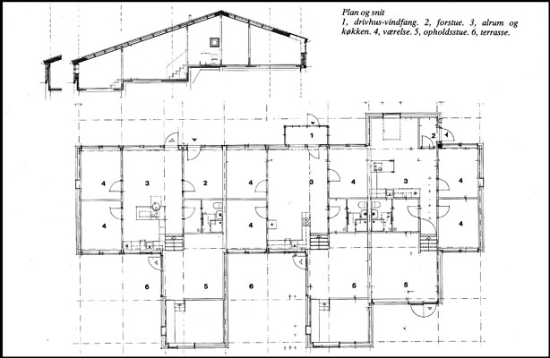 Trudeslund Plan og snit
