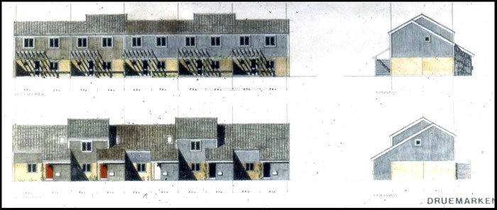 Druemarken Opstalt af facade og gavl