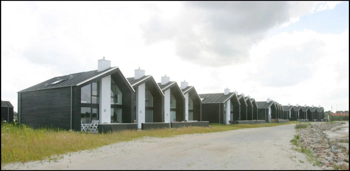 Kysthuse og Kajhuse i Øster Hurup Facade