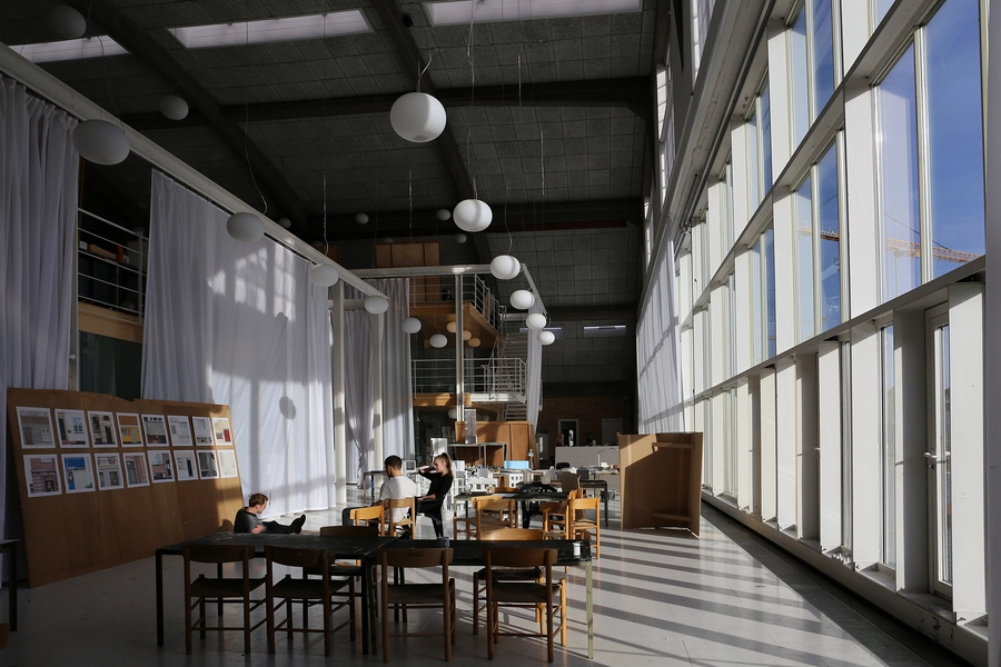 Vandflyverhangar Sydfacade indefra