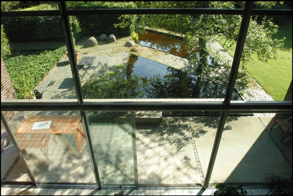 Knud Holschers hus Spejldam set fra balkon