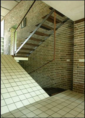 Knud Holschers hus Trappe set fra dagligstue