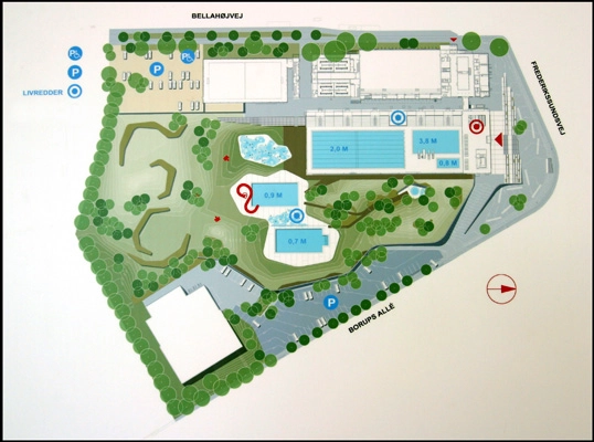 Bellahøj Svømmestadion Situationsplan