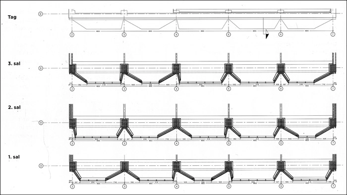 Innovationens Hus - Stjerneskibet Snit i facade.