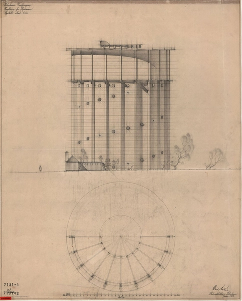 Brønshøj Vandtårn (Københavns Stadsarkiv) Opstalt