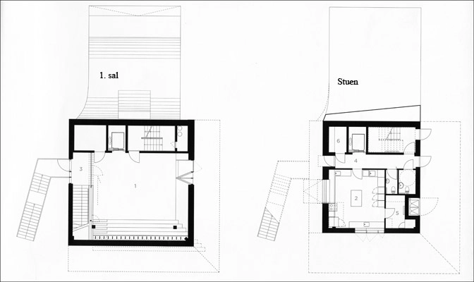 Herstedlund Fælleshus Plan 1. sal og stuen