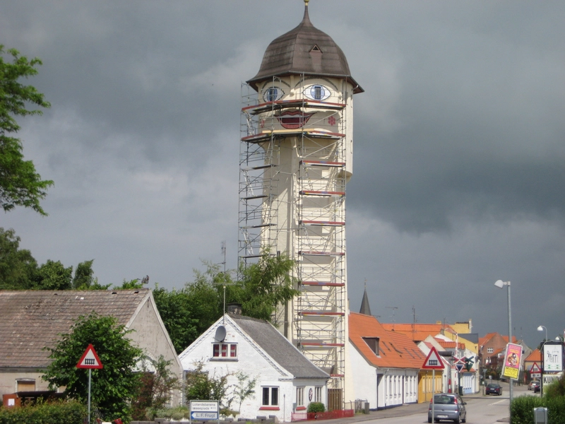 Vandtårnet i Sakskøbing Genopmaling og stillads 2013