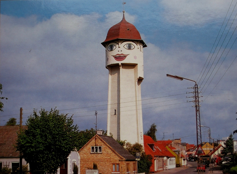 Vandtårnet i Sakskøbing Postkort fra 1982