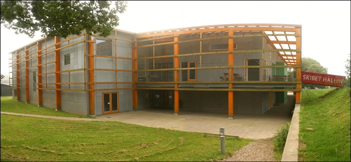 Skibet Hallen Facade mod nord.
