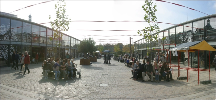 Torvehallerne KBH Pladsen mellem hallerne