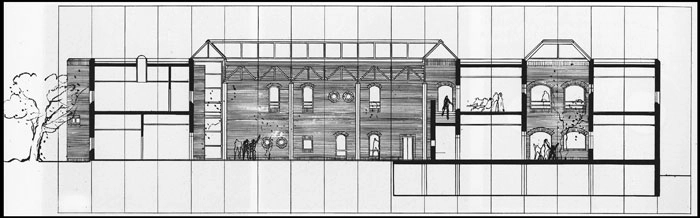 Holstebro Rådhus og Bibliotek Snit