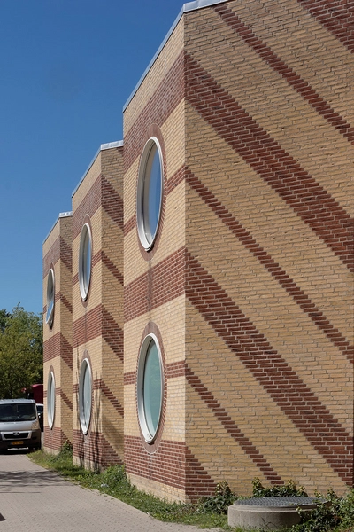 Kulturhus Trommen Facadeudsnit, sydfacade