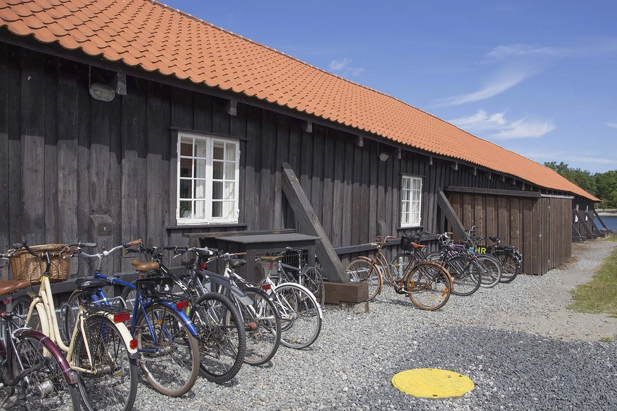 Kanonbådsskurene Side mod gårdrum mellem skurblokke