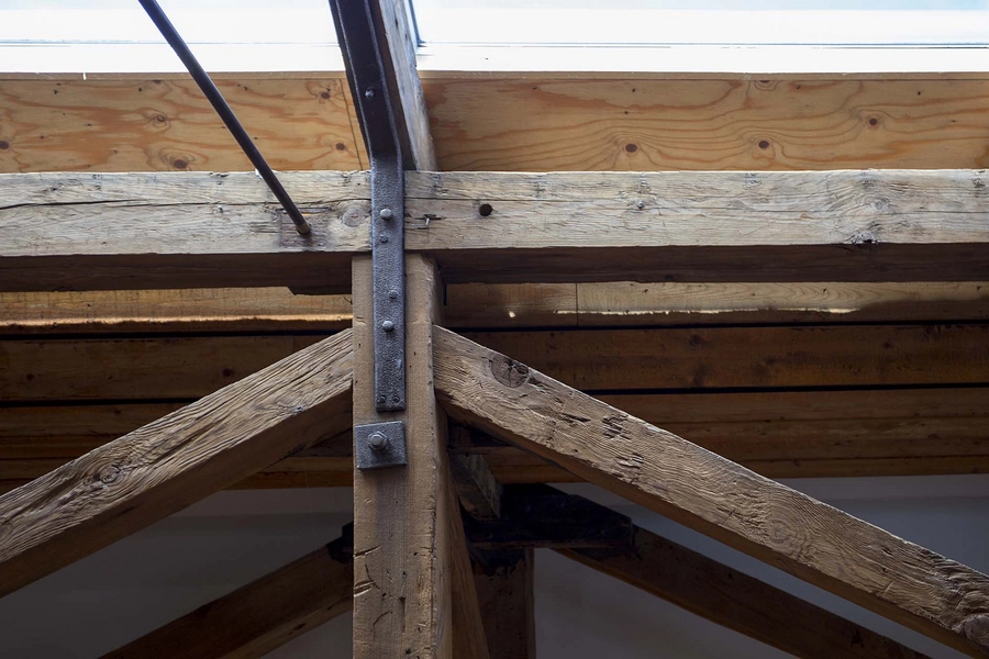 Kanonbådsskurene Gammel trækonstruktion