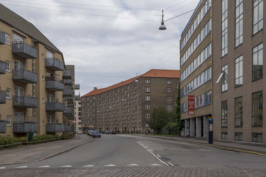 Gullfosshus Gaderum, karréen set fra syd-vest langs Leifsgade