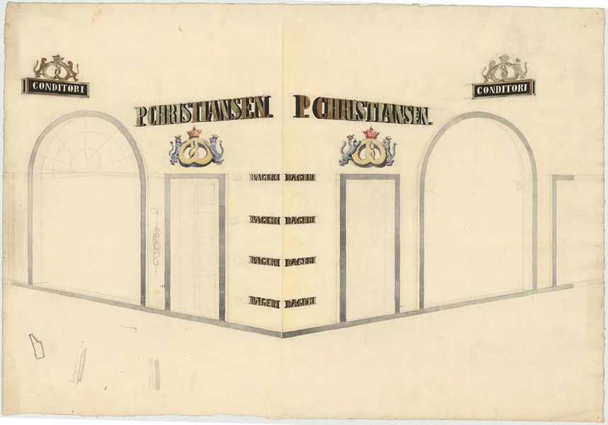 Gullfosshus Butik, hjørnet ved Leifsgade og Halfdansgade