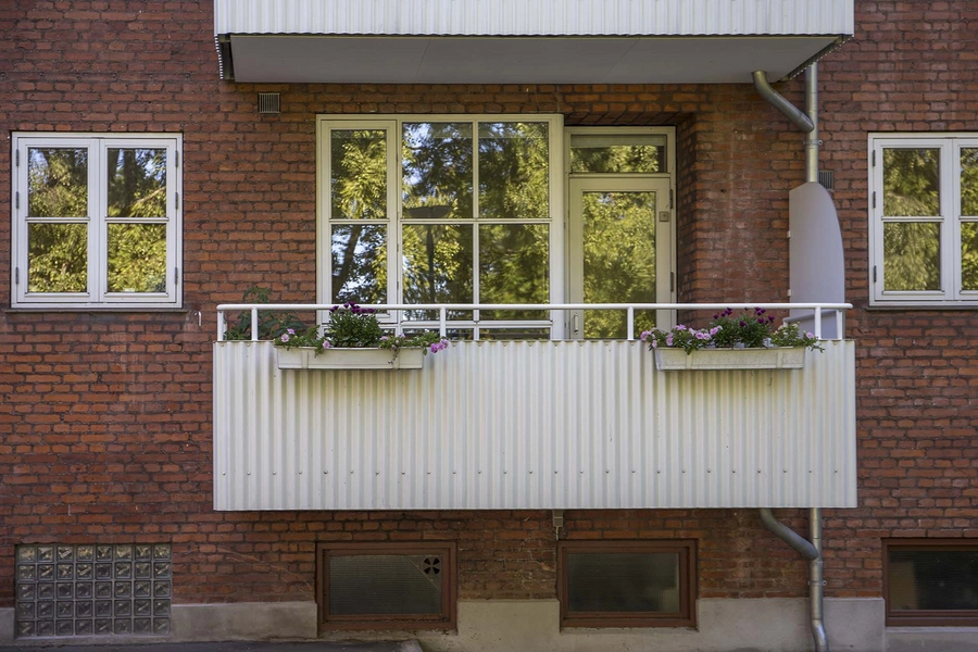 Sundparken ældreboliger Balkon og vinduesparti