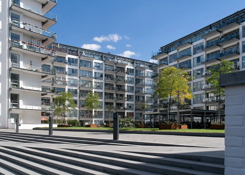 Bryggens Have Blik ind i gårdrummet fra Islands Brygge