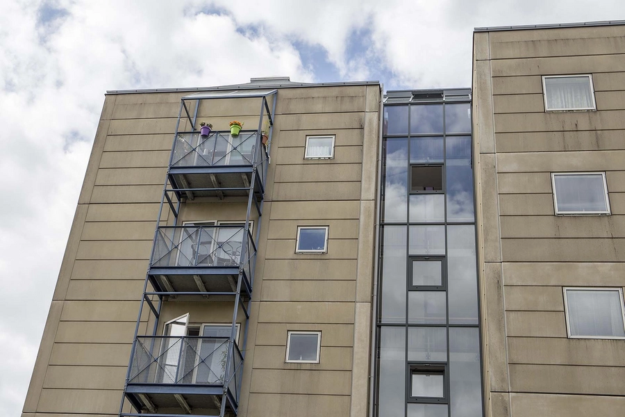 Brevduebanen Facadeudsnit