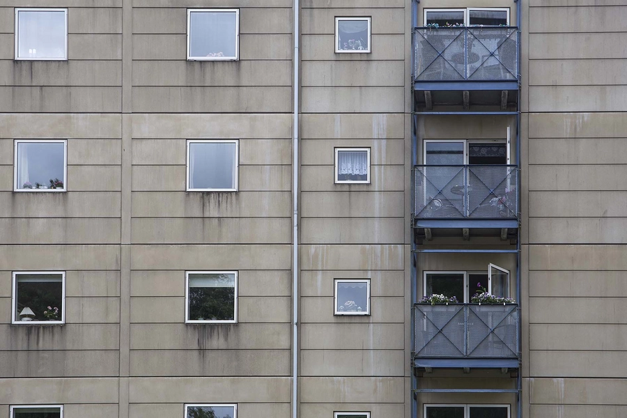 Brevduebanen Facadeudsnit