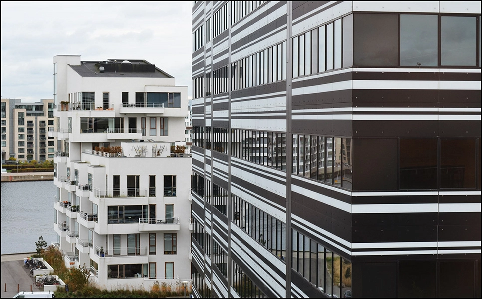 Havneholmen Towers Set mod øst.