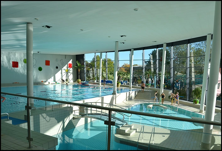 Bagsværd Svømmehal Set fra vandrutschebane