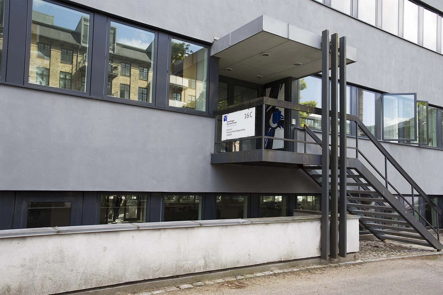 CBS Porcelænshaven Indgangsparti på nordsiden