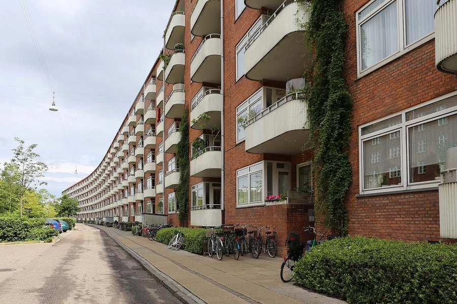 Møllelængen Bebyggelsen set fra øst langs Store Mølle Vej