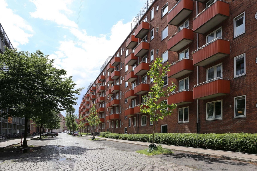 Møllelængen Sydfacade mod Uplandsgade set fra vest