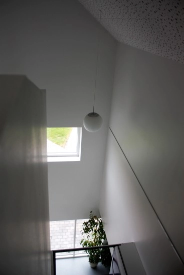 Stjernen Trappe. Udsyn fra 2.Sal ned til indgang