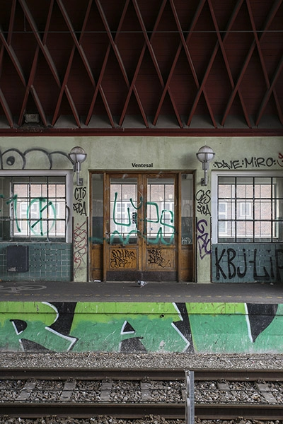 Nørrebro Station Indgang til venteværelse på perronen til Ny Ellebjerg