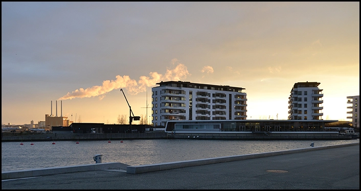 Tuborg Sundpark Tuborg havn set fra boligerne