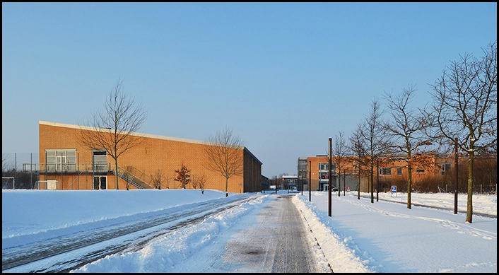 Trekroner Skole Set fra adgangsvej