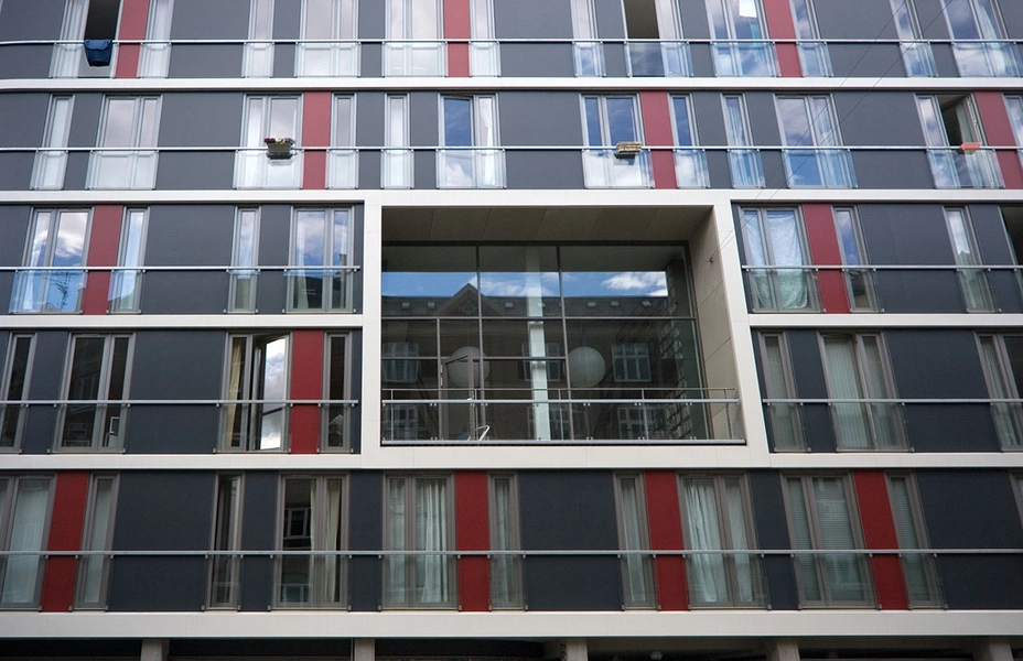 Thorsgadekollegiet Facadeudsnit