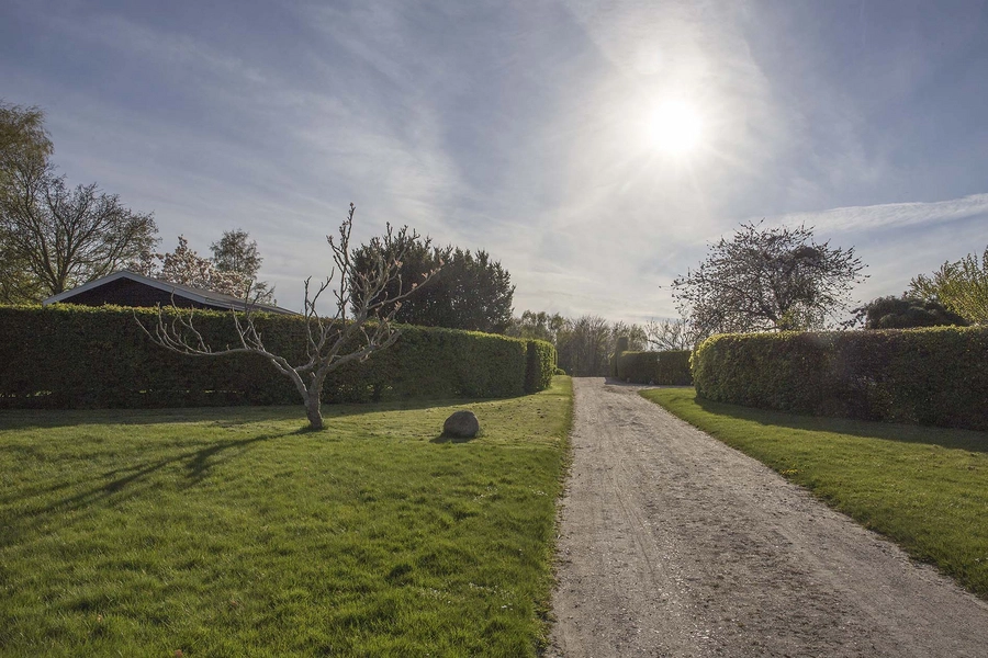 De ovale haver / De runde haver Stien gennem kolonihaveområdet