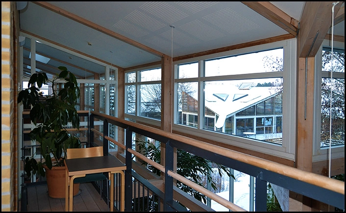 Kingoskolen Svalegang på 1.sal i den centrale bygning