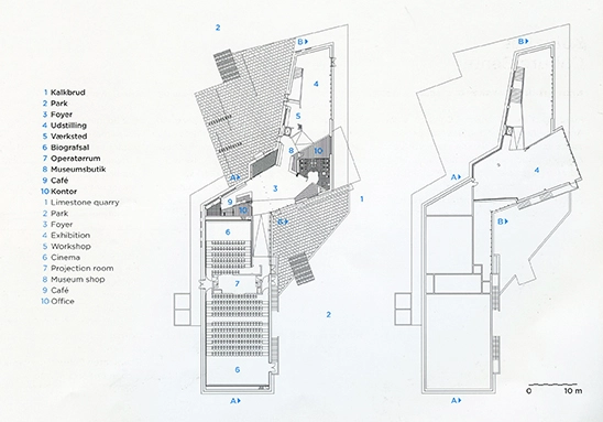 Geomuseum Faxe, Kulturhuset Kanten Plantegning